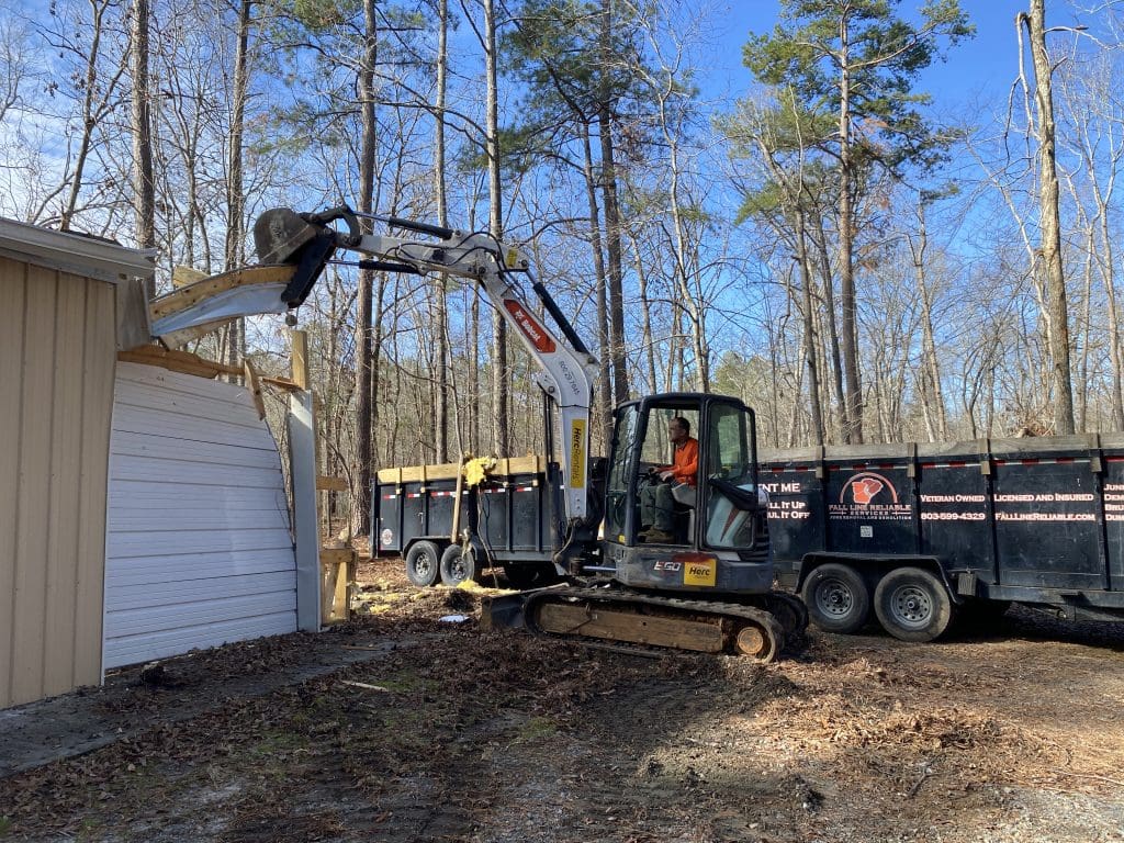 metal building demolition and scrap metal recycling in sc